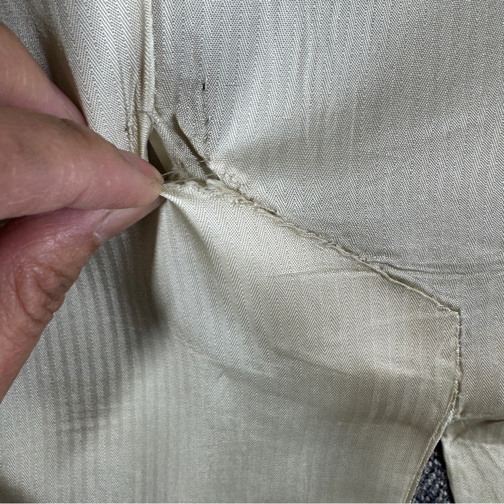 Samuelsohn Grey Herringbone Wool Blazer Sport Coat Size 40R Classic Tailored - Picture 8 of 16